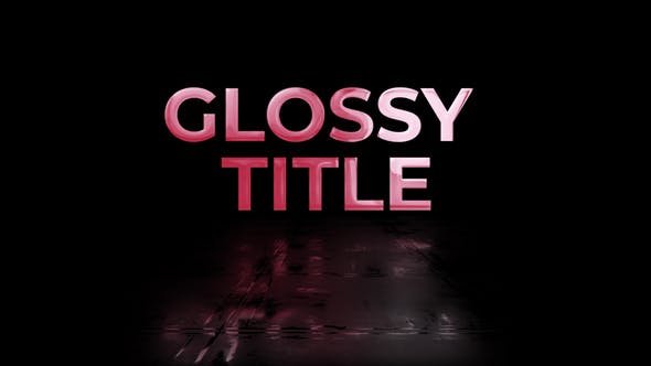 Glossy Title Reveal - Download Videohive 26374080