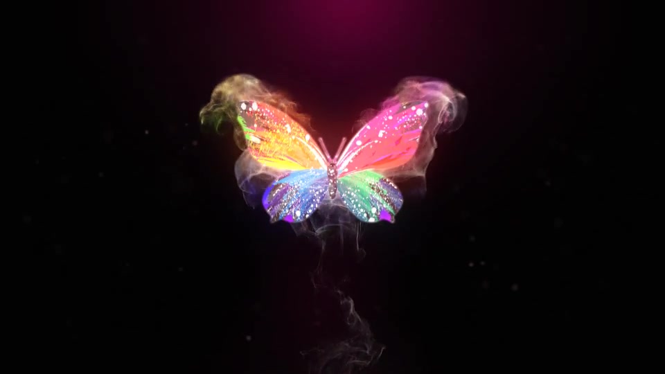 glowing butterfly logo reveal after effects template free download