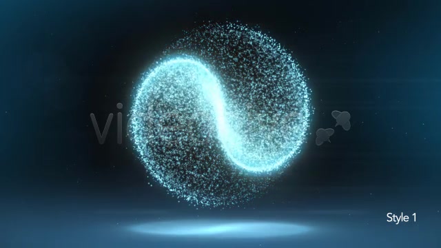 Glowing Circular Yin Yang Particle Background - Download Videohive 6149955