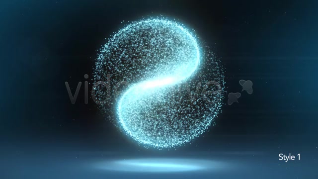 Glowing Circular Yin Yang Particle Background - Download Videohive 6149955