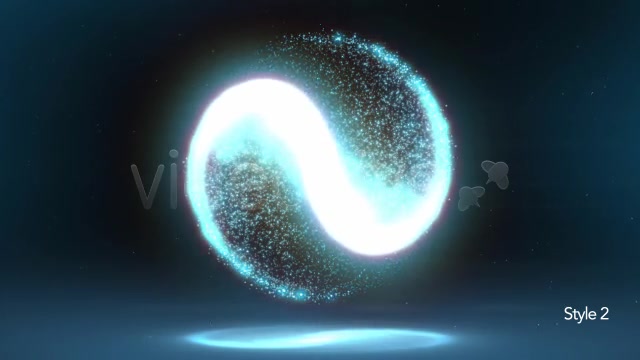 Glowing Circular Yin Yang Particle Background - Download Videohive 6149955