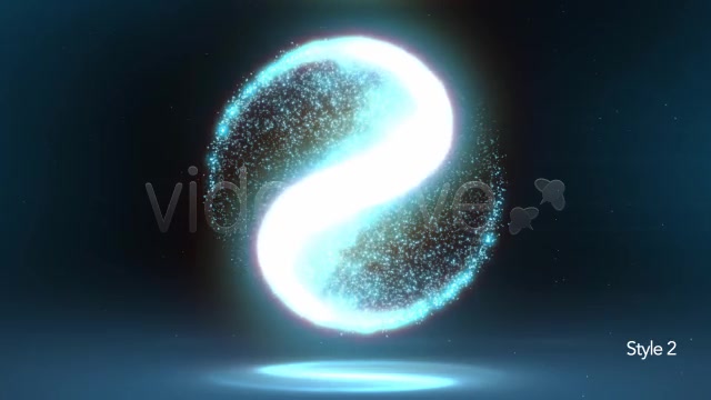 Glowing Circular Yin Yang Particle Background - Download Videohive 6149955