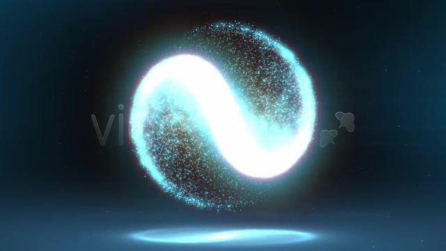 Glowing Circular Yin Yang Particle Background - Download Videohive 6149955