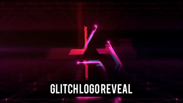 Glowing Glitch Logo - Videohive Download 23231368