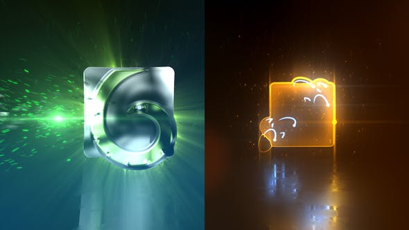 Glowing Glitchy Logo Reveal - 25767894 Videohive Download