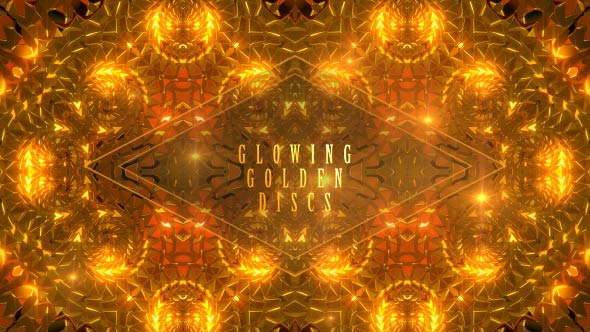 Glowing Golden Discs - Download Videohive 20825299