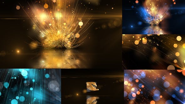 Glowing Particals Logo Reveal 30 : Golden Particals 09 - Videohive Download 22379799