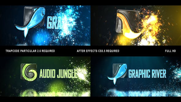 Glowing Particals Logo Reveal 32 - 24003431 Download Videohive