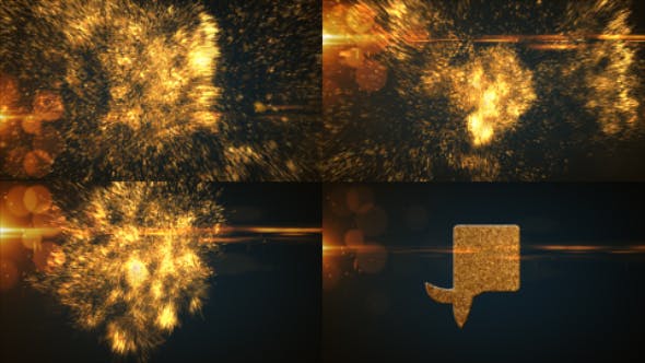 Glowing Particle Logo Reveal 14 : Golden Particles 03 - Download 14971685 Videohive