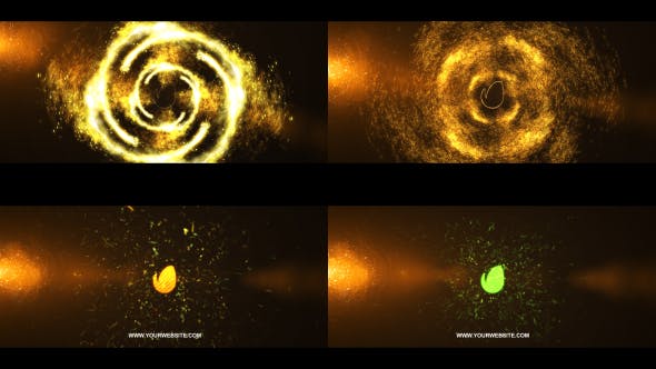 Glowing Particles Logo Reveal 20 : Golden Particles 05 - Videohive Download 17891077