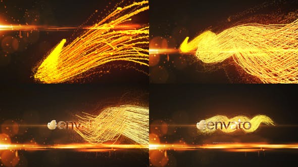 Glowing Particles Logo Reveal 22 : Golden Particles 06 - 19212503 Download Videohive