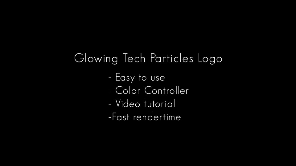 Glowing Tech Particles Logo Videohive 20592031 After Effects Image 2