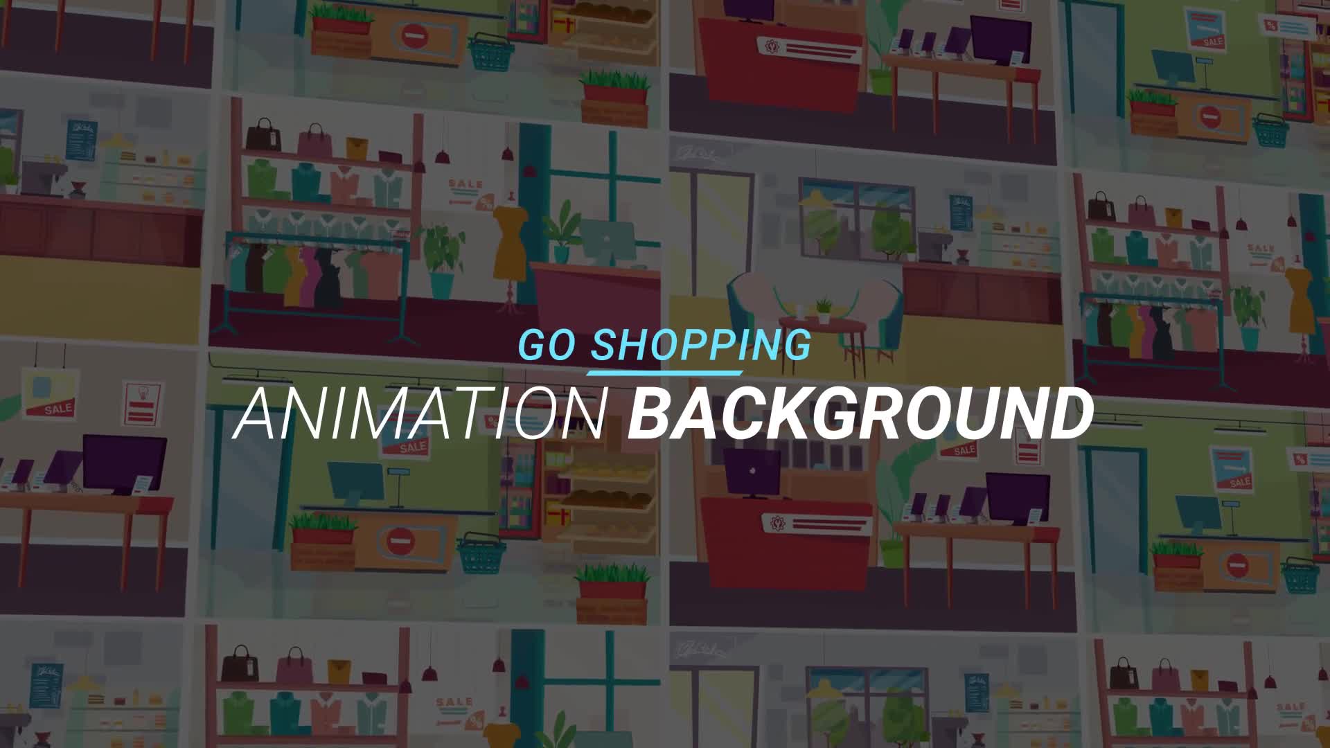 Go shopping Animation background Videohive 34221830 After Effects Image 1