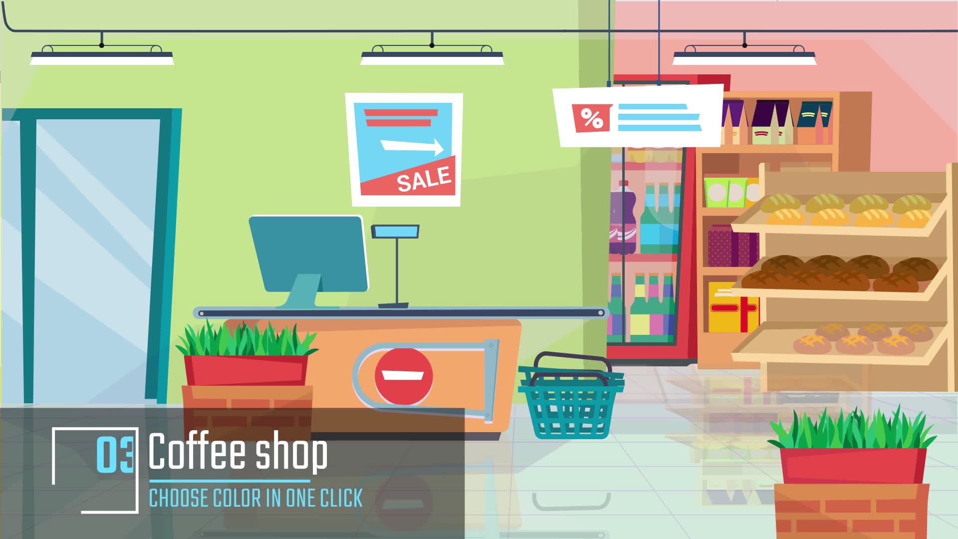 Go shopping Animation background Videohive 34221830 After Effects Image 7