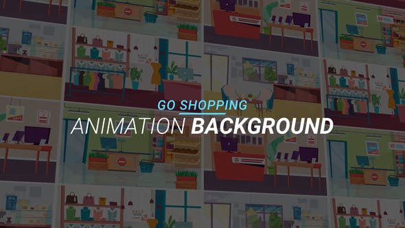 Go shopping Animation background - 34221830 Download Videohive