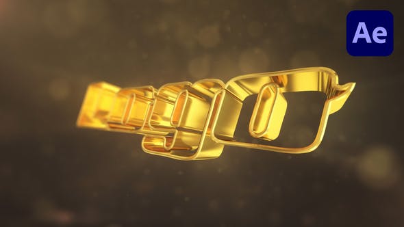 Gold 3D Logo Intro - Videohive 38596126 Download