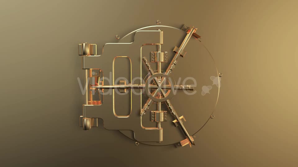 Gold Bank Vault Safe Door Opening - Download Videohive 21109417