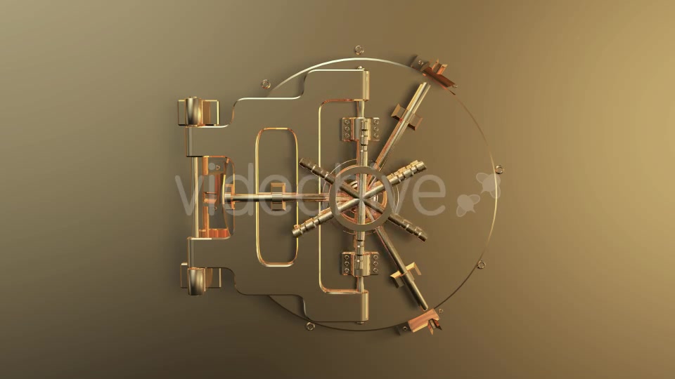 Gold Bank Vault Safe Door Opening - Download Videohive 21109417