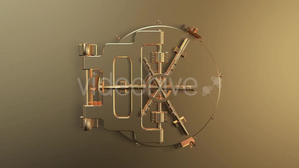 Gold Bank Vault Safe Door Opening - Download Videohive 21109417