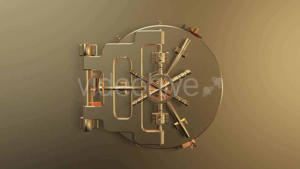 Gold Bank Vault Safe Door Opening - Download Videohive 21109417