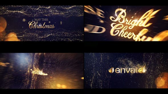 Gold Christmas Greeting Titles - 22866725 Download Videohive