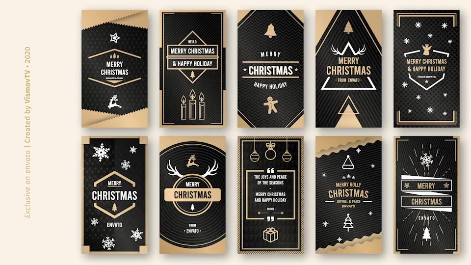 Gold Christmas Instastory Videohive 29683251 Premiere Pro Image 3