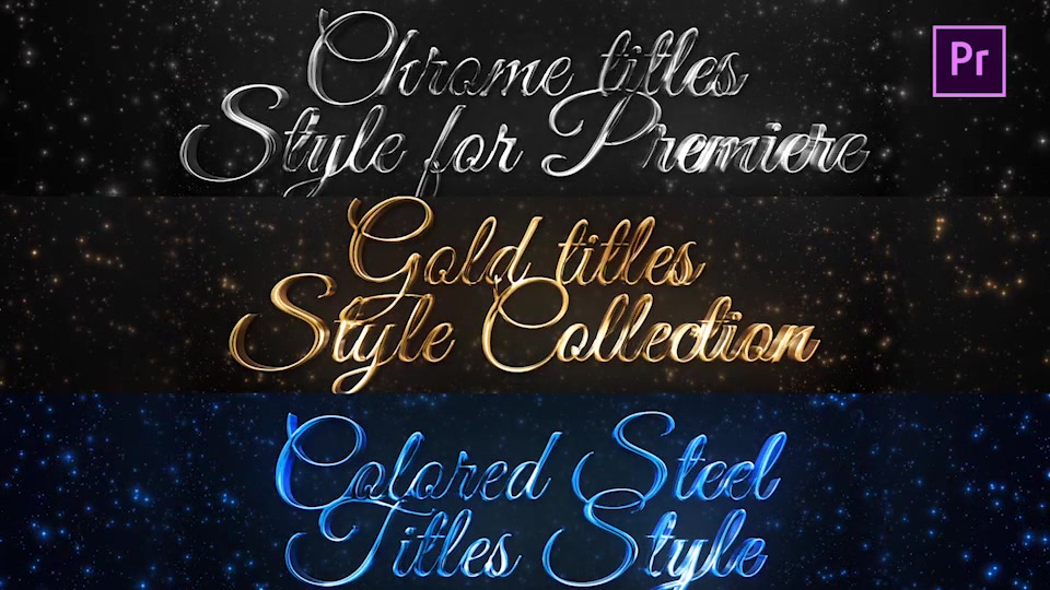 Gold Chrome Colored Steel Titles Videohive 24647949 Premiere Pro Image 5