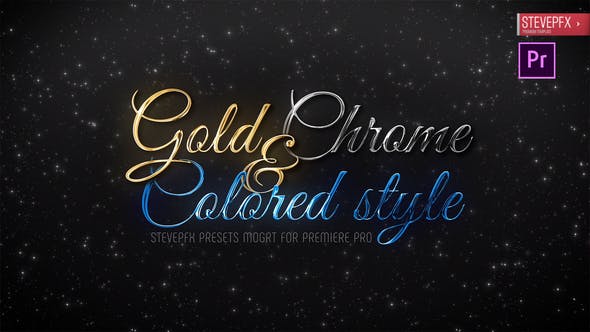 Gold Chrome Colored Steel Titles - Download Videohive 24647949