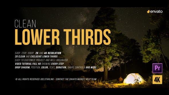 Gold Clean Lower Thirds for Premiere - Download 21987596 Videohive