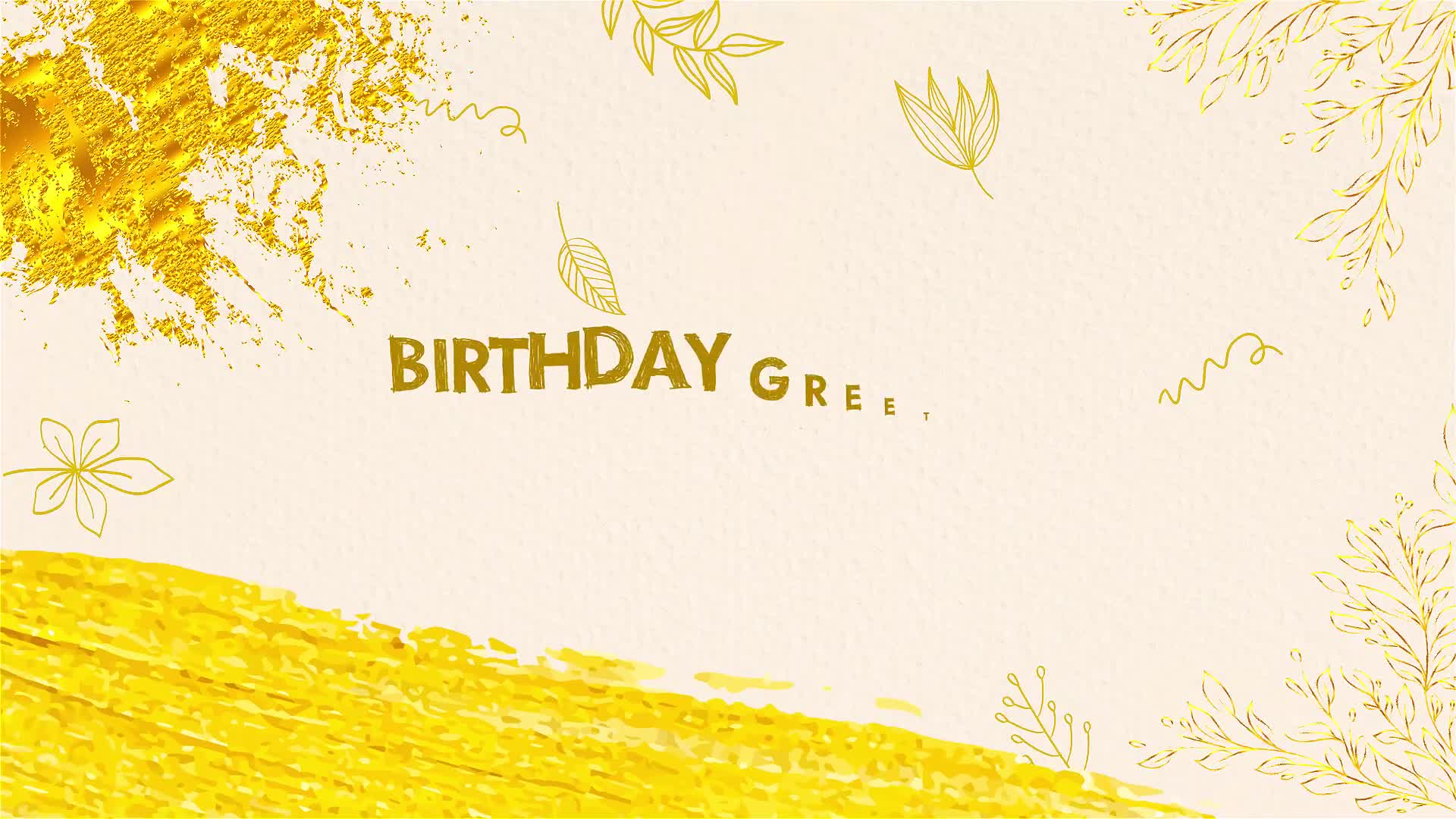 Gold Creative Birthday And Wedding Greeting Slideshow Videohive 38880922 After Effects Image 1