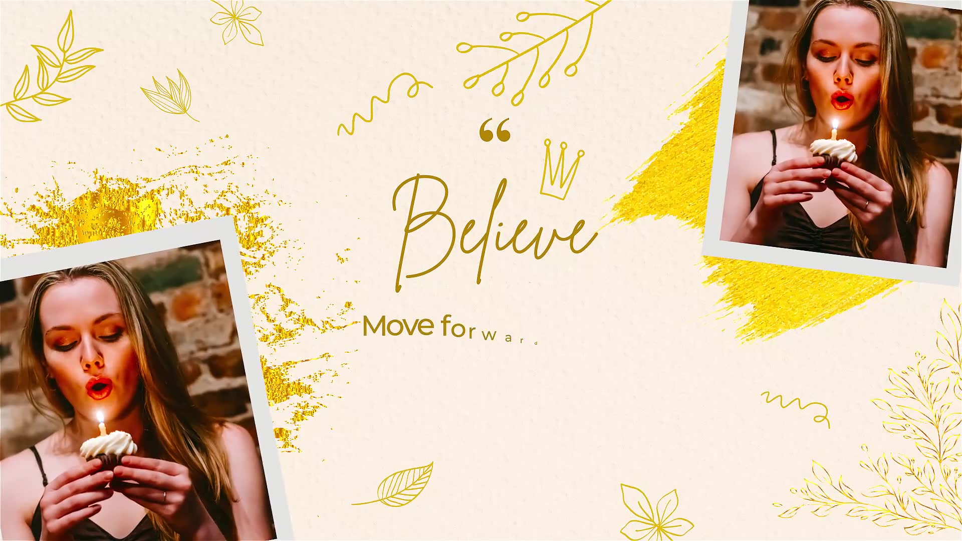 Gold Creative Birthday And Wedding Greeting Slideshow Videohive 38880922 After Effects Image 6