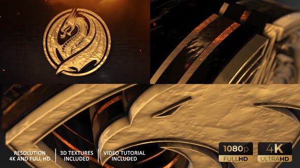 Gold Epic And Power Logo Reveal - Download Videohive 27689975