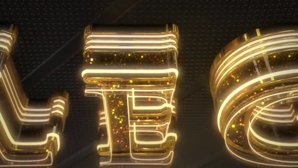 Gold Glam Neon Logo Reveal Videohive 22756366 After Effects Image 1