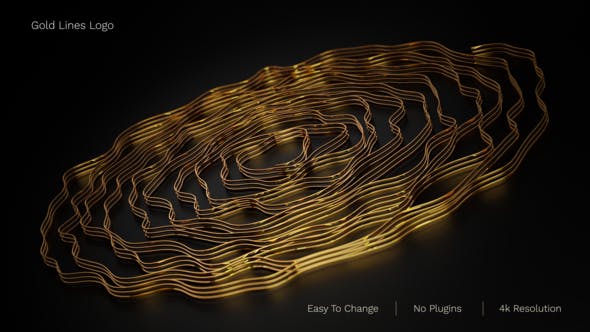 Gold Lines Logo - Download Videohive 31530330