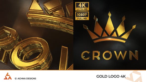 Gold Logo 4K - Videohive Download 50942195