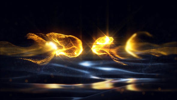 Gold Particles Logo - 24427059 Videohive Download