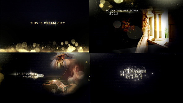 Gold Particles Photo And Postcard Opener - Download Videohive 4671543
