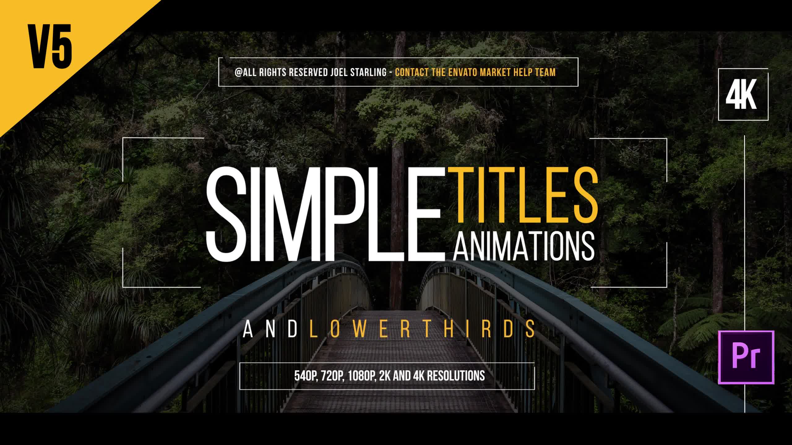 Gold Simple Titles for Premiere - Download Videohive 21635728