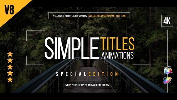 Gold Simple Titles (Special Version) for FCPX - Download 22449115 Videohive