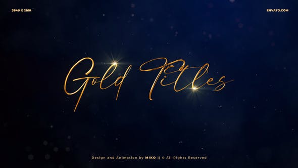 Gold Titles 4K - Videohive 36270232 Download