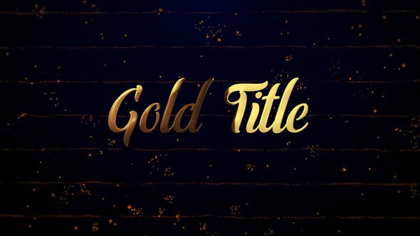 Gold Titles (Particles Intro) - 26117010 Download Videohive