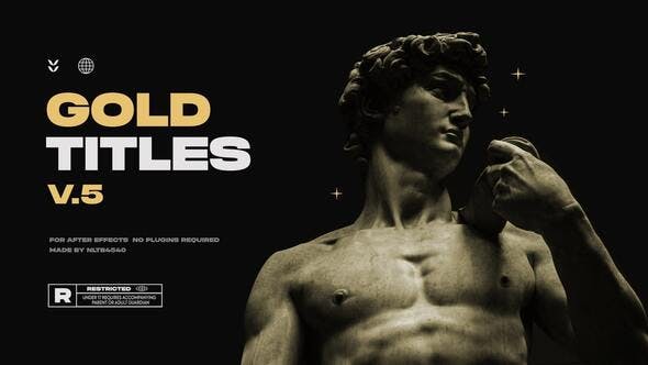 Gold Titles | Text Animation - Download Videohive 38277304