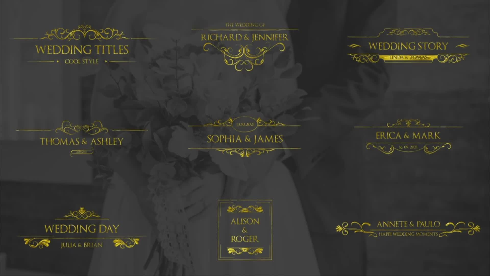 Gold Wedding Titles Videohive 30680853 Premiere Pro Image 1