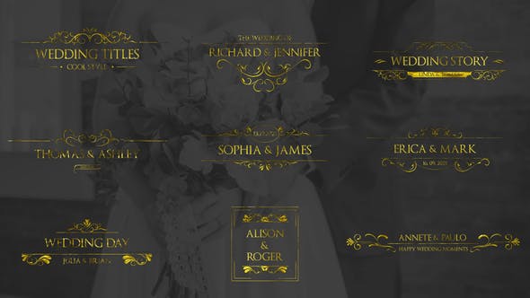 Gold Wedding Titles - Download 30559561 Videohive