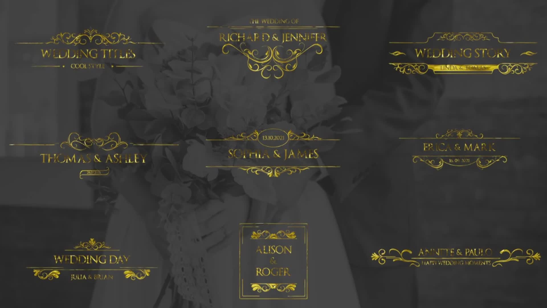 Gold Wedding Titles Videohive 33220882 Premiere Pro Image 1