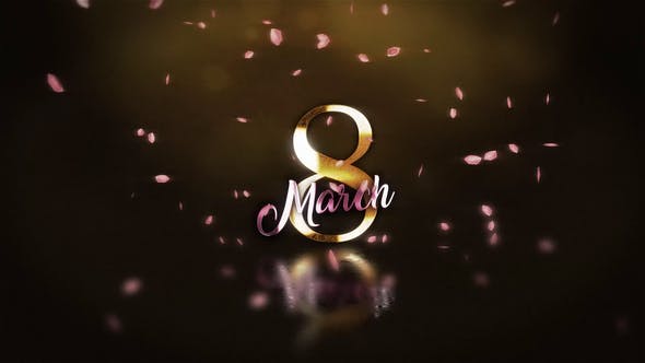 Golden 8 March Wishes - 31003424 Videohive Download