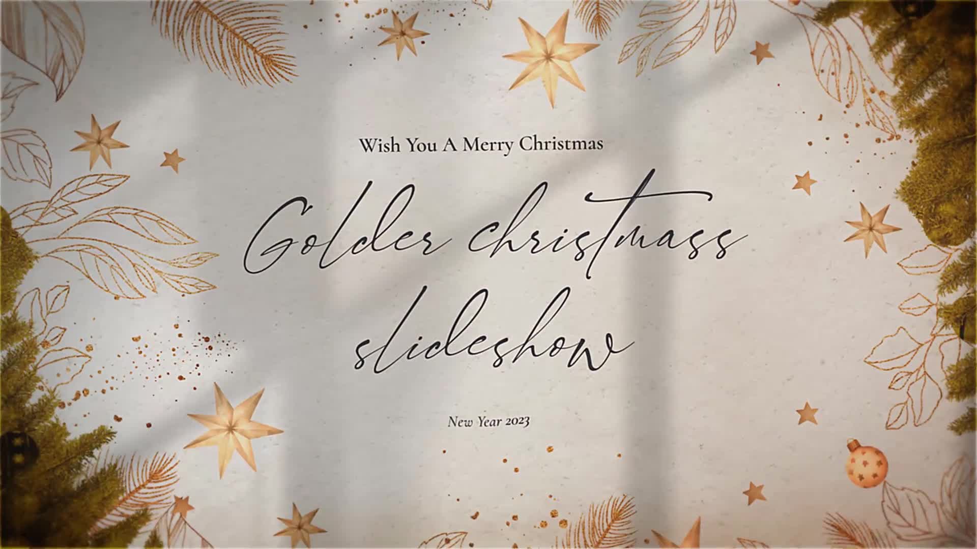 Golden Christmas Slideshow Videohive 41954520 After Effects Image 1
