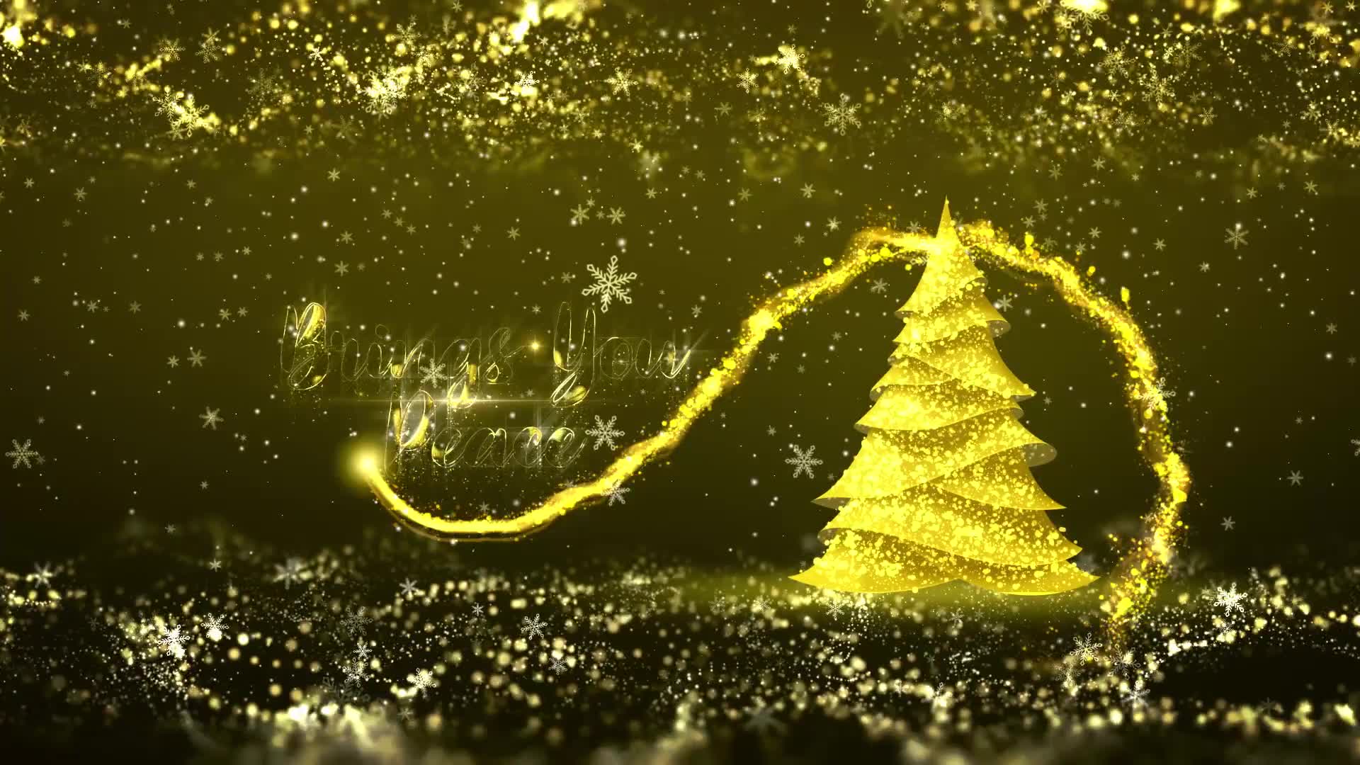 Golden Christmas Tree Wishes Videohive 35111606 After Effects Image 2