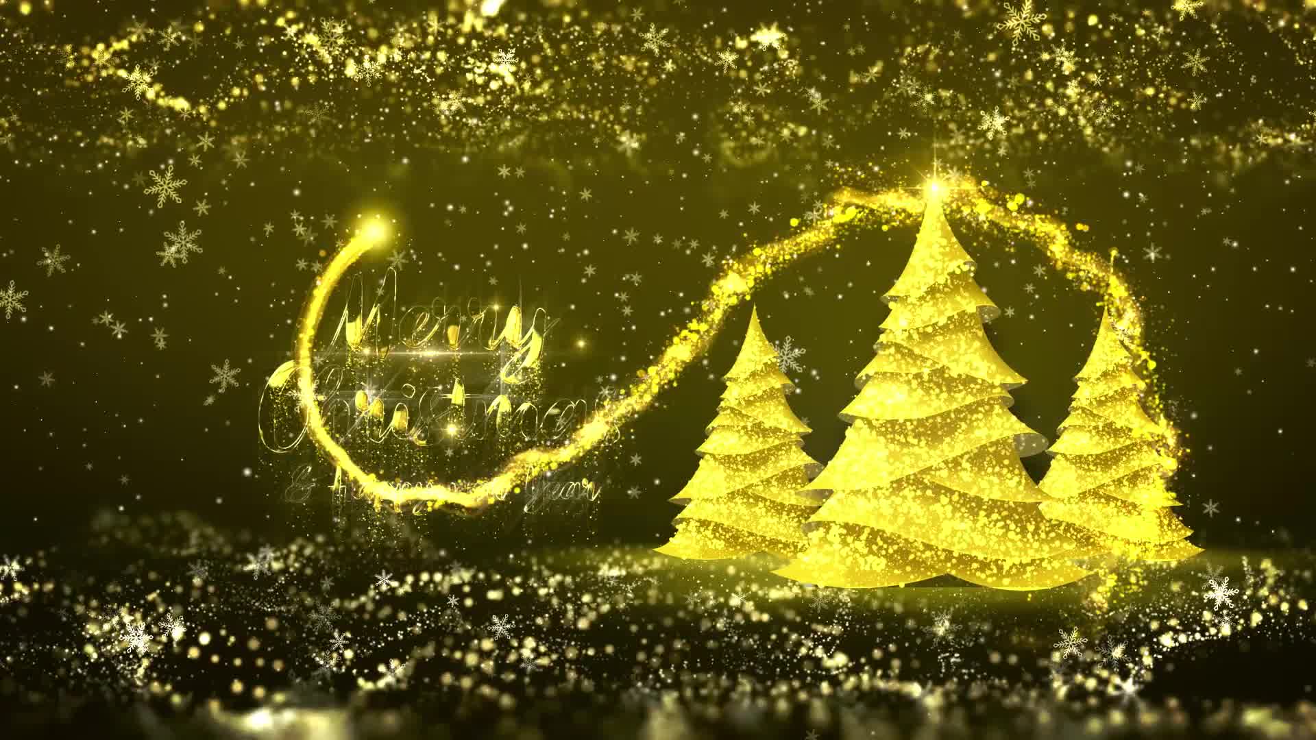 Golden Christmas Tree Wishes Videohive 35111606 After Effects Image 9