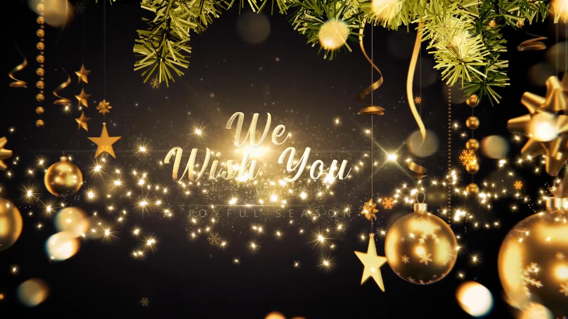 Golden Christmas Wishes 4K Videohive 29651275 After Effects Image 1